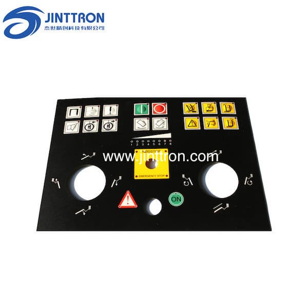 Elvator control panel embossed buttons membrane overlay sticker